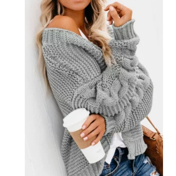 🔥Last one💕HP💕New boutique chunky open front Cardigan - Picture 6 of 10